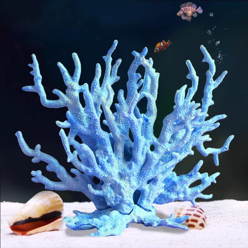 Besimple Artificial Aquarium Coral Ornament Plastic Fish Tank Plants Decoration for Aquarium Landscape (6.7â€x5.5â€x1.6â€) - Image 1